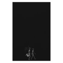 X-RAY VISION SKELETON COUPLE TRAVELING B&W CUSTOM STATIONERY