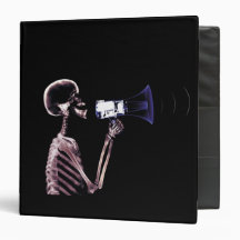 X-RAY VISION SKELETON ON MEGAPHONE - ORIGINAL BINDERS