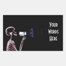 X-RAY VISION SKELETON ON MEGAPHONE - ORIGINAL STICKER