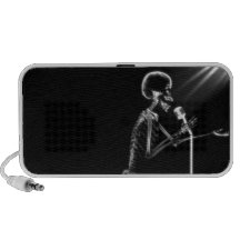 X-RAY VISION SKELETON SINGING ON RETRO MIC - B&W SPEAKER