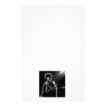 X-RAY VISION SKELETON SINGING ON RETRO MIC - B&W STATIONERY