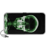 X-RAY VISION SKELETON SKULL - GREEN LAPTOP SPEAKERS