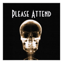 X-RAY VISION SKELETON SKULL - ORANGE CUSTOM ANNOUNCEMENTS