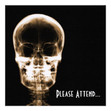 X-RAY VISION SKELETON SKULL - ORANGE CUSTOM ANNOUNCEMENTS