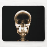 X-RAY VISION SKELETON SKULL - ORANGE MOUSE PAD