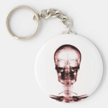 X-RAY VISION SKELETON SKULL - RED KEYCHAINS