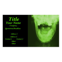 X-rayed 3 - Radioactive Green Business Card Templates