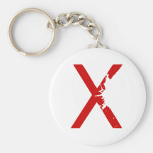 x red keychain