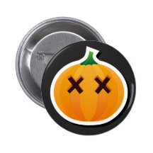 X X Halloween Pumpkin button