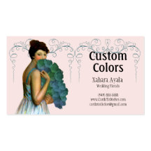 Xahara in Aqua, Green, Pink and Teal Business Cards