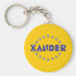 Xander dans le bleu du football porte-clé