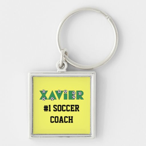 Xavier en vert du football porte-clef