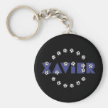 Xavier in Soccer Blue Keychains