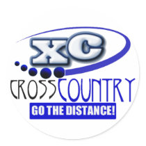 XC MOTTO - Go the Distance - CROSS COUNTRY Round Sticker