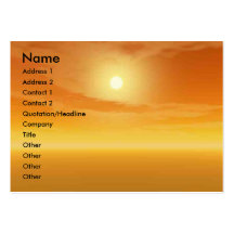 XENIA VS TITAN IN THE DESERT OF HYPERION BUSINESS CARD TEMPLATE