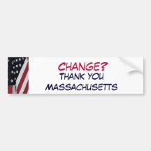 XG- Change?, Thank you Massachusetts Bumper Sticker