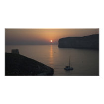 Xlendi Sunset Personalized Photo Card