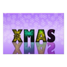 Xmas Design with Snowflakes Photo Art
