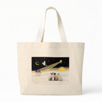 Xmas Dove / 3 Siamese cats Bag