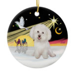 Xmas Dove - Bichon Frise Ornament