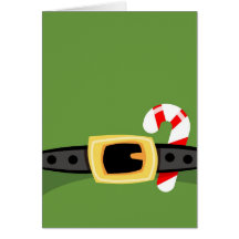 Xmas Elf Body - Candy Cane Christmas card