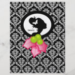 Xmas Flyer Salon Butterfly Woman Silhouette Holly