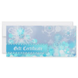 Xmas Gift Certificates Spa Blue Snow Jewelry rack cards