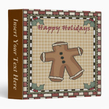 Xmas Gingerbread Cookie Avery Binder