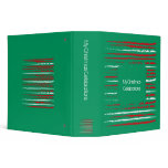 Xmas Grunge Stripes green Binder
