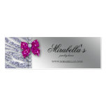 Xmas Jewellery Zebra Price Tag Pink Silver Sparkle