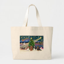 Xmas Magic-Cavalier Quad Tote Bag