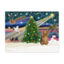Xmas Magic-Dachshund LH-Sable Postcard