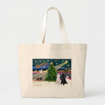 XMAS MAGIC-Poodle ST-Pair2 Canvas Bag