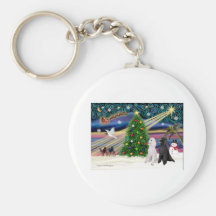 XMAS MAGIC-Poodle ST-Pair2 Key Chains