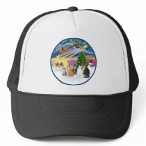 Xmas Magic (R) - Five cats (AmSH) Mesh Hat