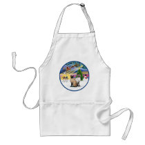 Xmas Magic (R) - Two Siamese cats Apron