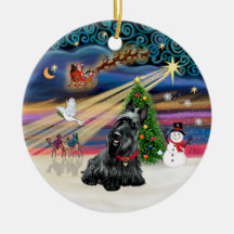 Xmas Magic - Scottish Terrier 3 Ornaments