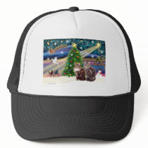 Xmas Magic - Two Maine Coon cats Trucker Hat