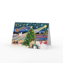 Xmas Magic - Two Siazmese cats (Seal + Choc) Cards