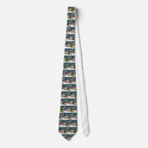 Xmas Magic - Two Siazmese cats (Seal + Choc) Necktie