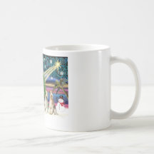 Xmas Magic-Wire Fox Terrier PAIR Mug