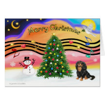 Xmas Music 2 - Cavalier King Charles (BT) Greeting Cards