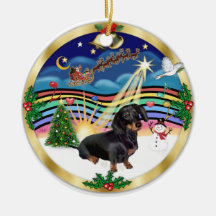 Xmas Music 3 - Dachshund 14 (BT) Ornaments