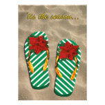 Xmas Party Flip Flops Custom Invitation