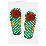 Xmas Party Flip Flops Greeting Cards