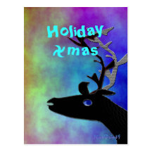 Xmas Reindeer Postcard