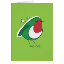 xmas robin greeting cards