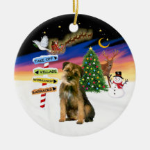 Xmas Signs - Border Terrier Christmas Ornament