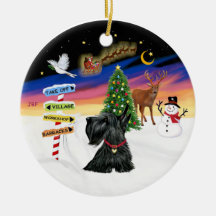 Xmas Signs - Scottish Terrier #12 Christmas Tree Ornament