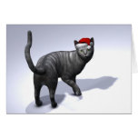 Xmas Silver Tabby Greeting Cards